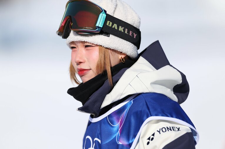 フリースタイルスキー女子スロープスタイルの公式練習で転倒し、7日に棄権が発表された近藤心音（22歳） ／ photograph by AFLO