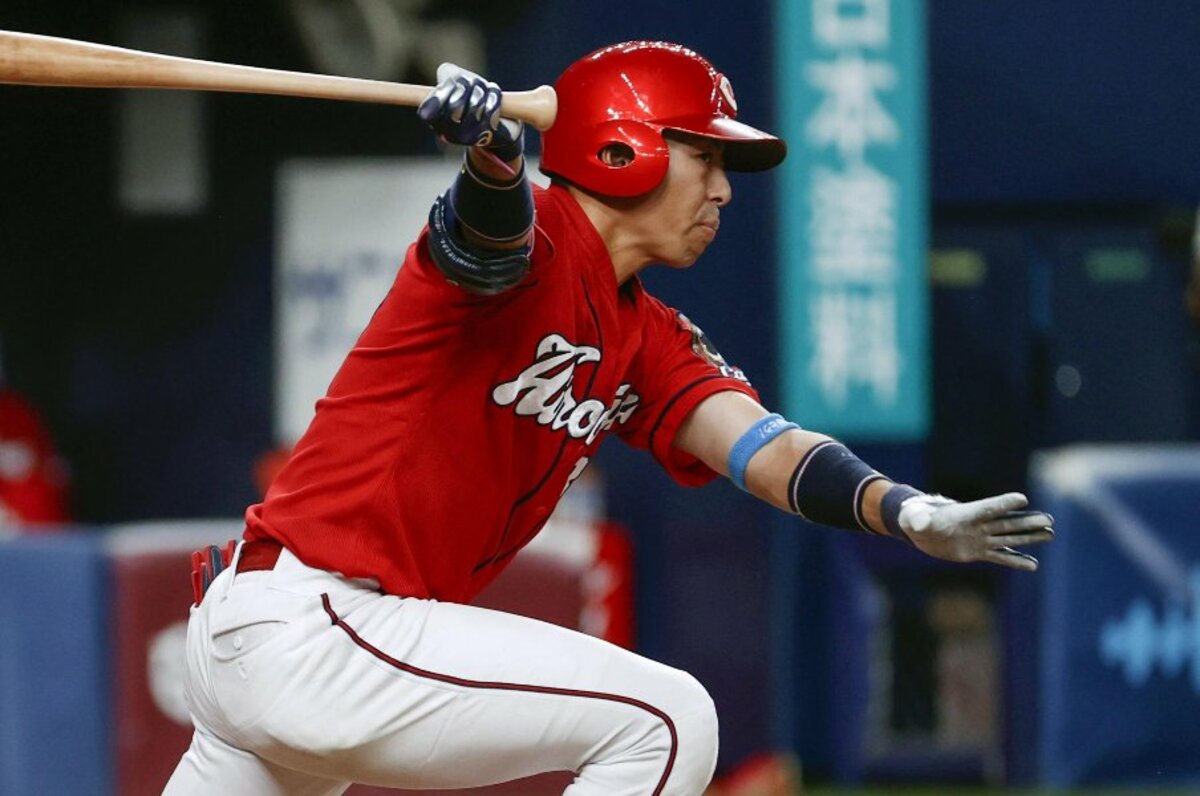 靴べら バット 広島カープ 野間峻祥選手 2022年シーズン使用
