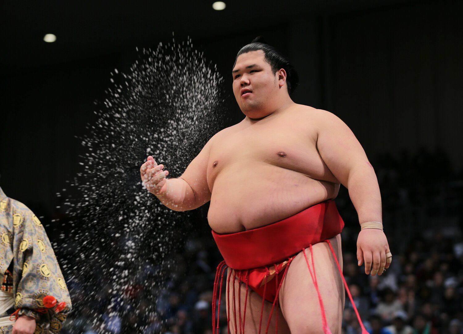 小結に昇進した阿武咲（2017年九州場所）　©︎JIJI PRESS