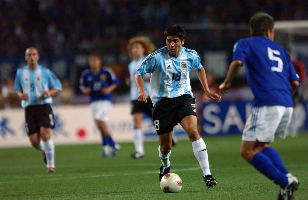 2003年、日本代表と対戦した際のリケルメ　©Takuya Sugiyama