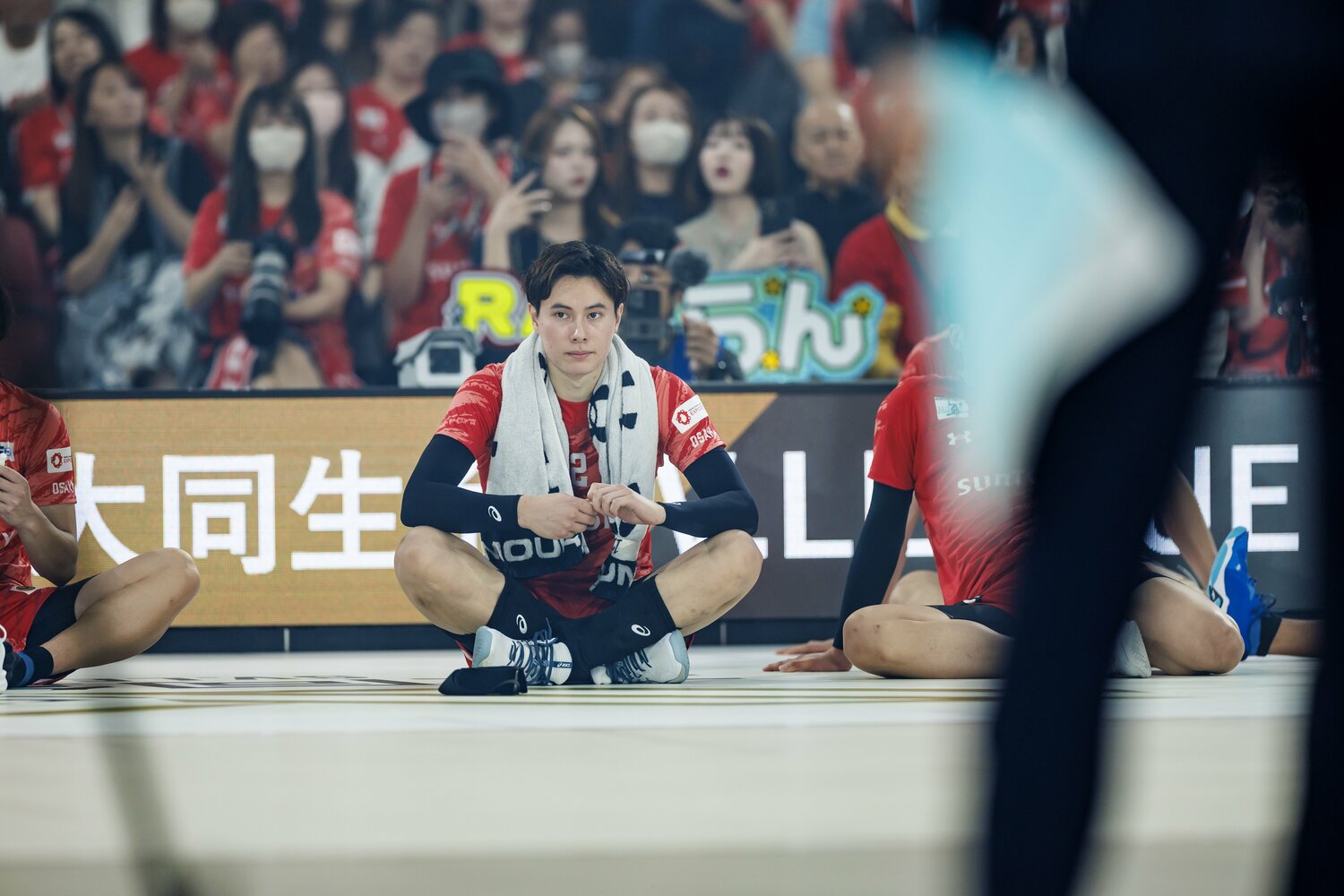 開幕戦で敗れても、前向きな言葉を残していた高橋藍　©︎Kiichi Matsumoto