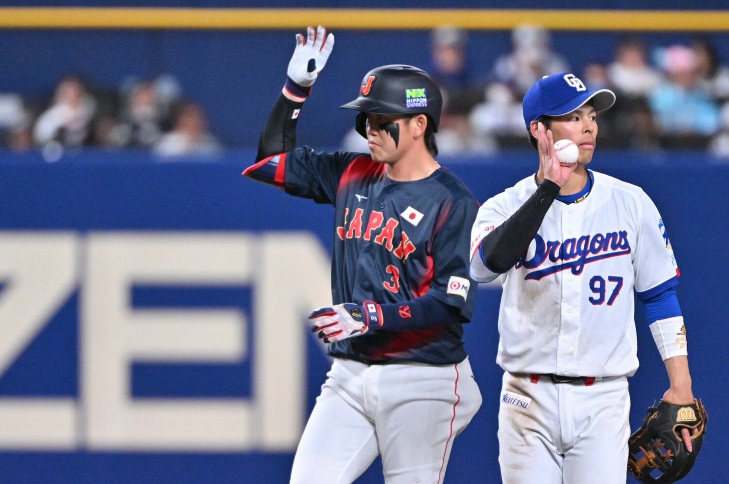 「大舞台に強い」という大角監督の言葉通り、2月28日の中日戦では2安打の活躍 ©Hideki Sugiyama