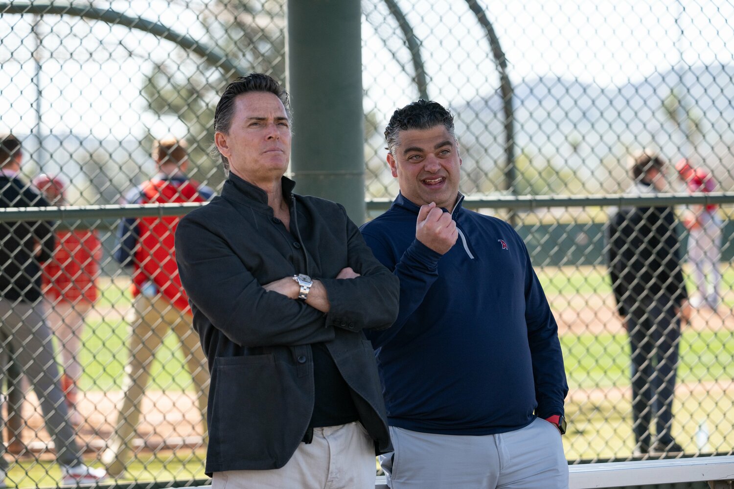 大谷の代理人を務めるネズ・バレロ氏（左）とミナシアンGM　©Nanae Suzuki