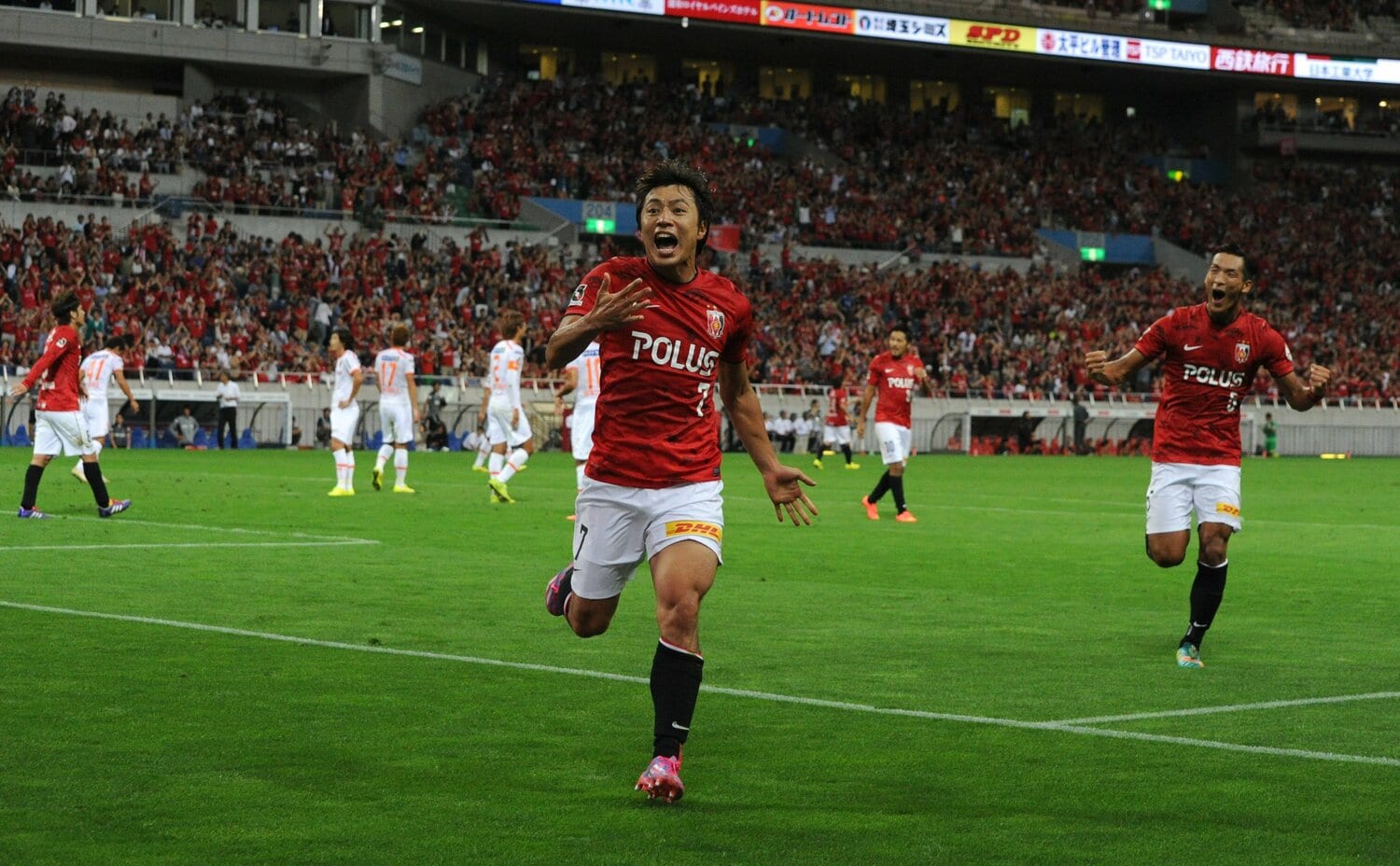 浦和では10年プレーした梅崎。ACLなどタイトル獲得に貢献した（写真は2014年）©︎Masashi Hara/Getty Images