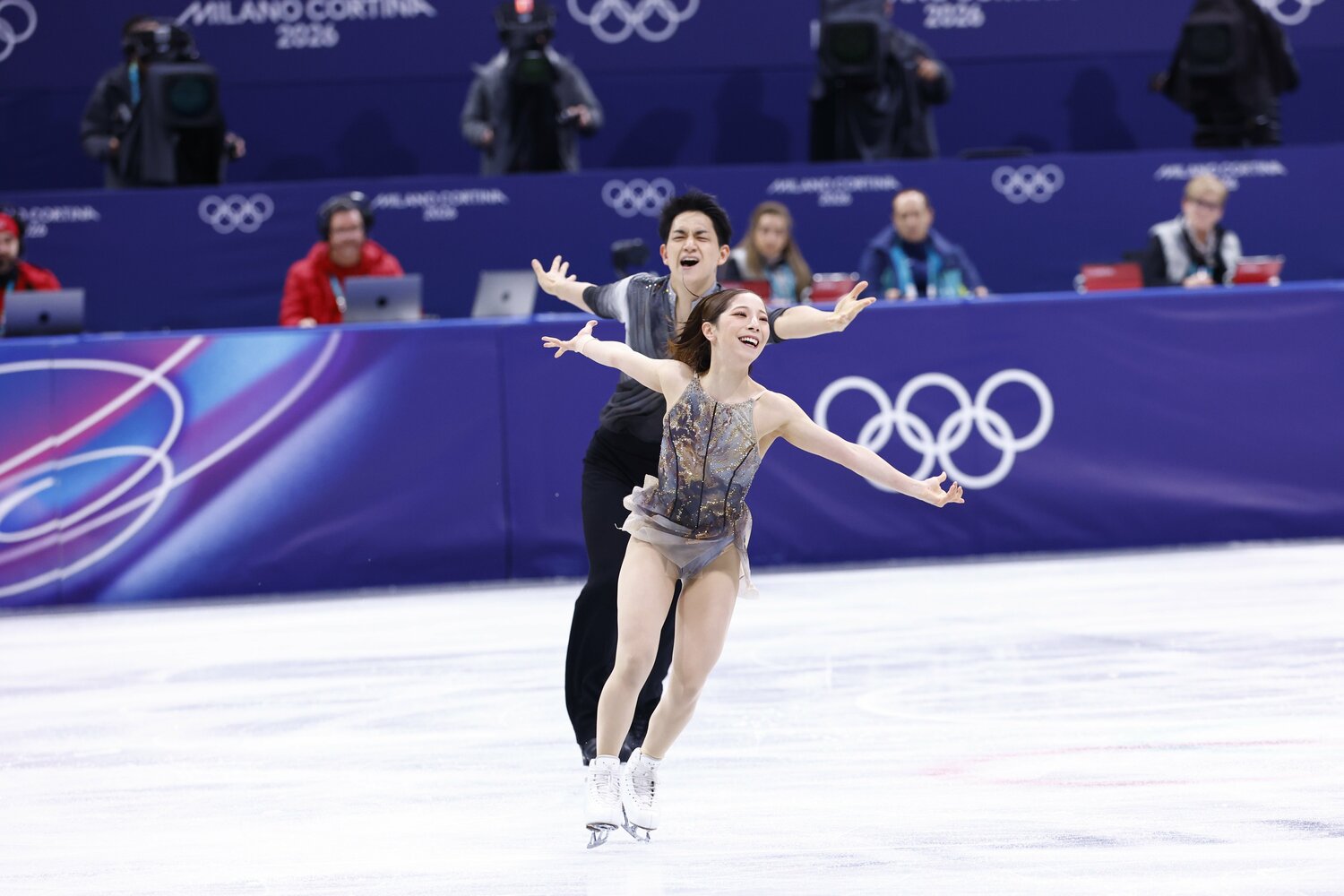 ミラノ五輪で金メダルを獲得したフリーの演技　©Sunao Noto／JMPA