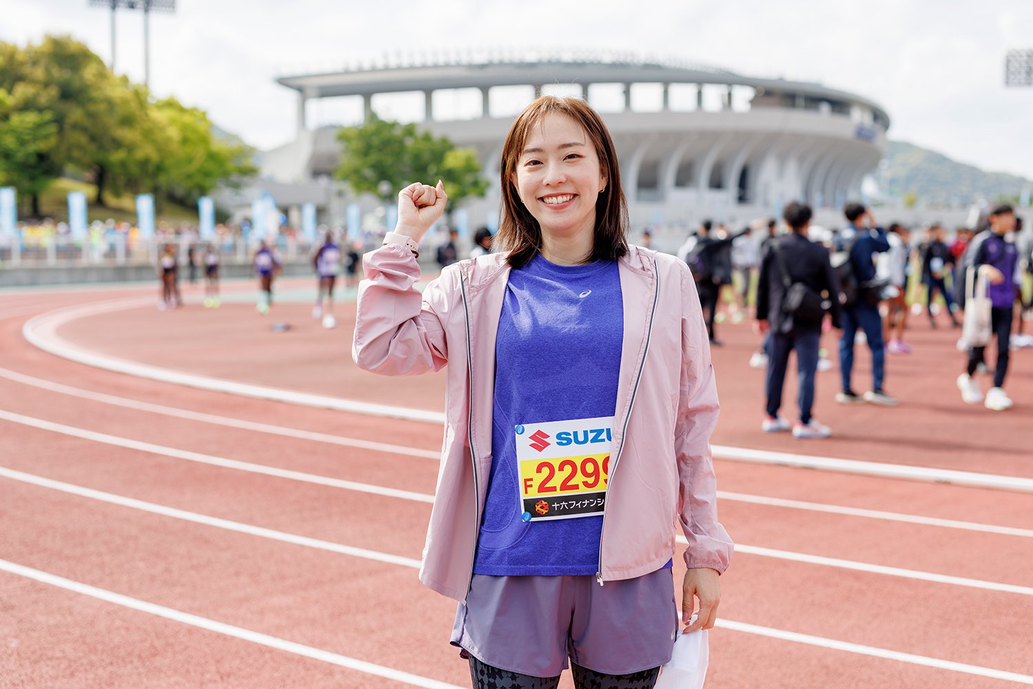 レース直前のリラックスした様子