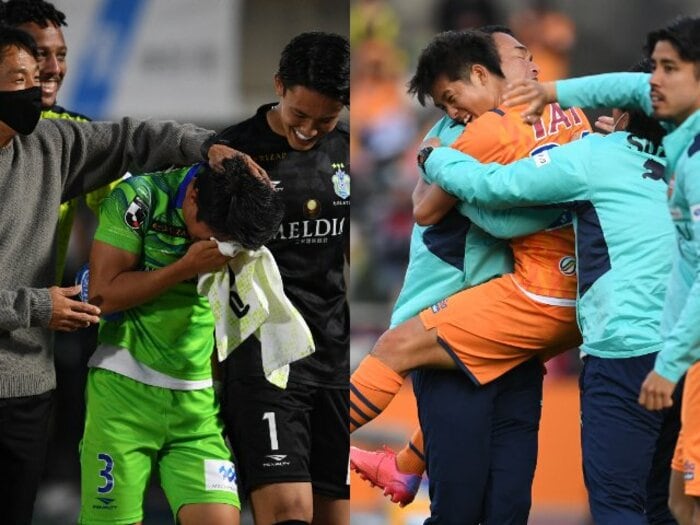 【J1残留争い】劇的勝利にキャプテン号泣、監督と愛弟子が歓喜の抱擁…湘南と清水はシビアすぎる「4チーム自動降格」を避けられるか<Number Web> photograph by Masashi Hara