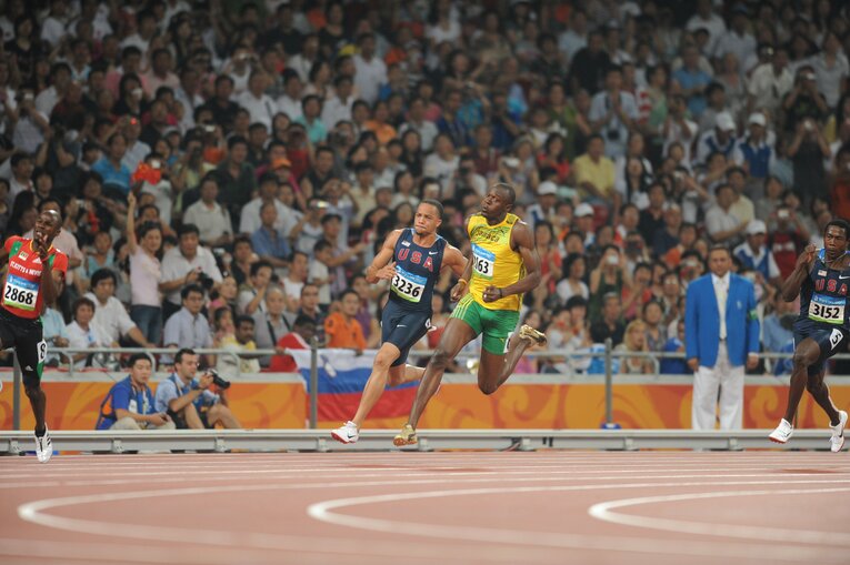 北京五輪の男子200m決勝　©JMPA