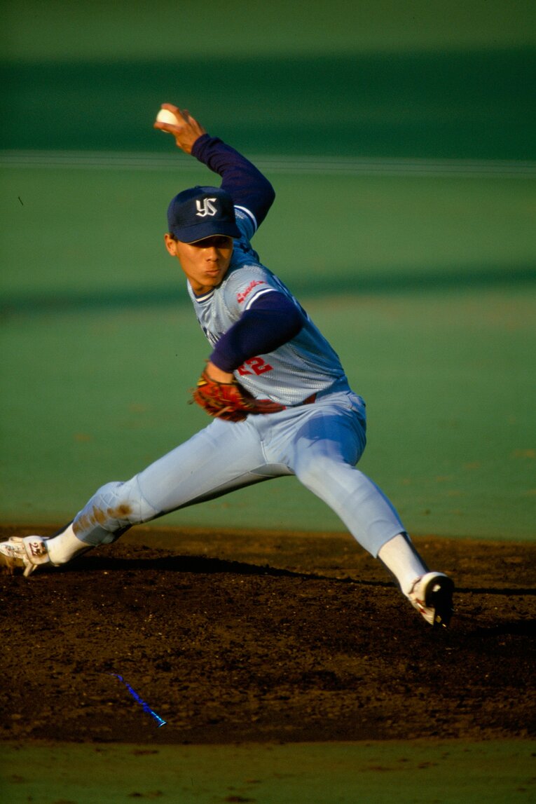 写真はプロ初セーブをあげた1993年。この年20セーブをあげる　©Sports Graphic Number