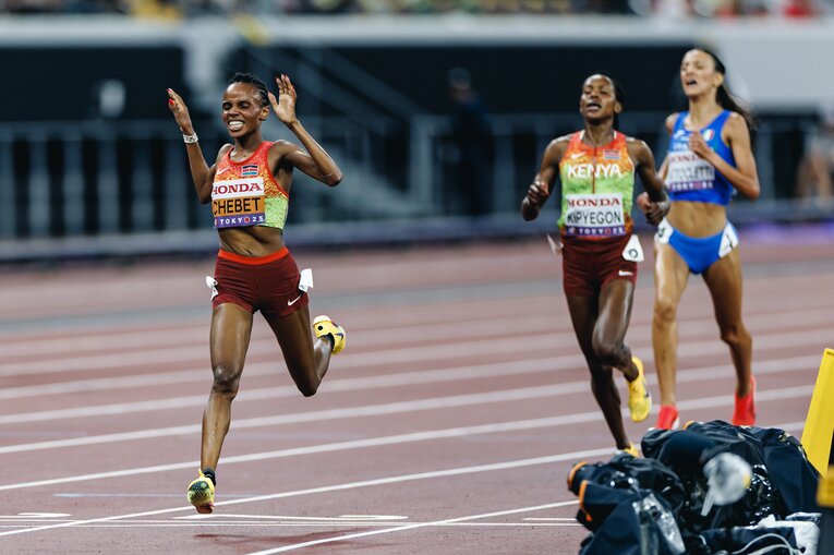 5000mで優勝したケニアのチェベト　©Kiichi Matsumoto