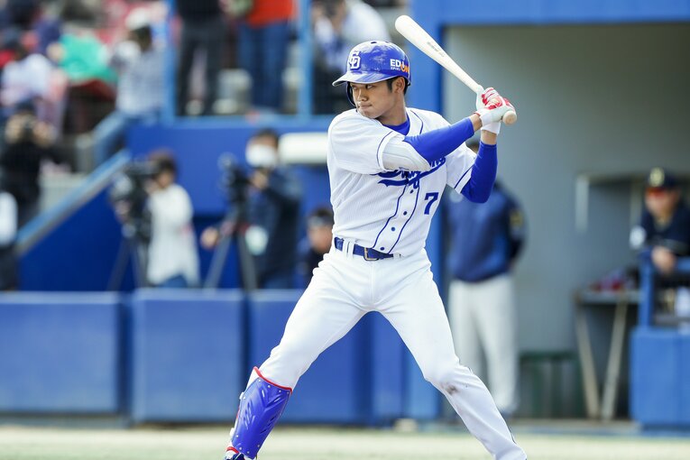 2019年3月、1年目の根尾　©Kiichi Matsumoto