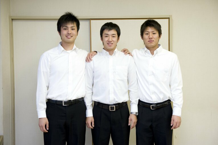 2010年、いずれも1位指名を受けた早稲田トリオ、大石、斎藤、福井　© Mami Yamada