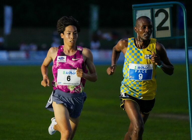 五輪前の最終調整レースのホクレン記録会ではラストスパートで異次元のキレを見せた　©Satoshi Wada