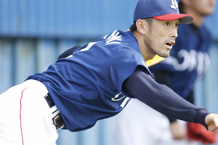 オリックス時代の木佐貫　©BUNGEISHUNJU