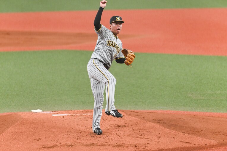 今季10勝をあげリーグMVP＆新人王を獲得した村上頌樹　©︎Nanae Suzuki