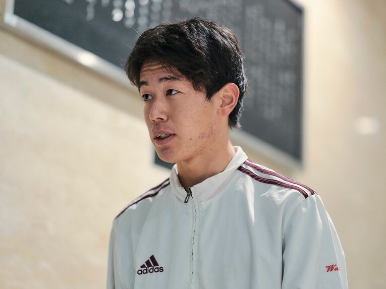来季のチームの主力となるのが期待される2年生の和田泰直。2年生ながらすでに5000ｍは14分台。志望校は京大　©Yuki Suenaga