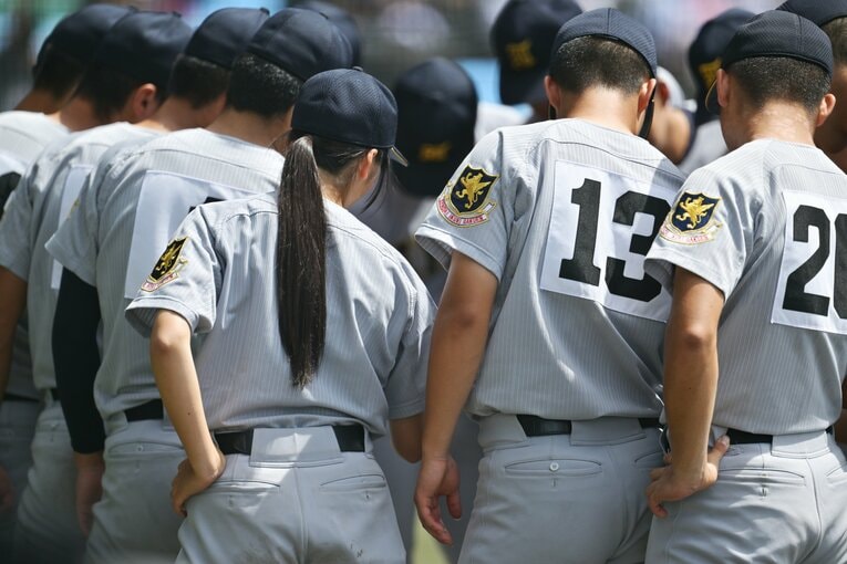 仙台育英の女子部員・星よつはさん　©Hideki Sugiyama
