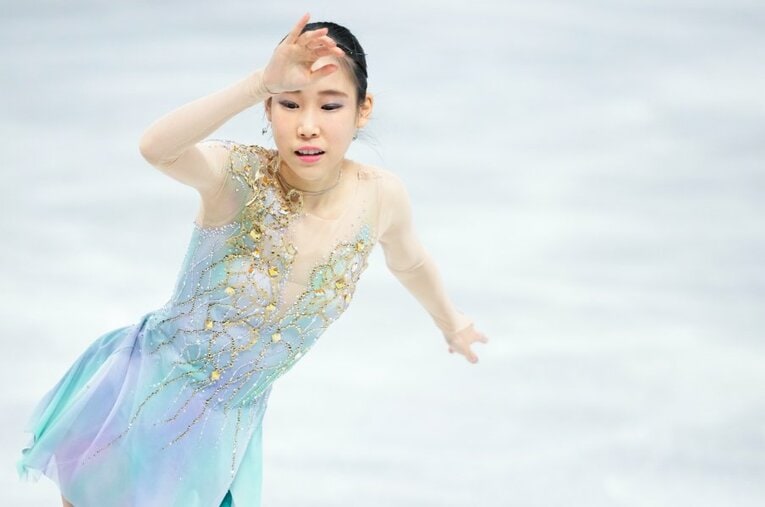 2021年全日本選手権、フリーは後半のミスが響き、代表の3枠には入れなかった三原。今月中旬から開催される四大陸選手権に出場予定　©Asami Enomoto