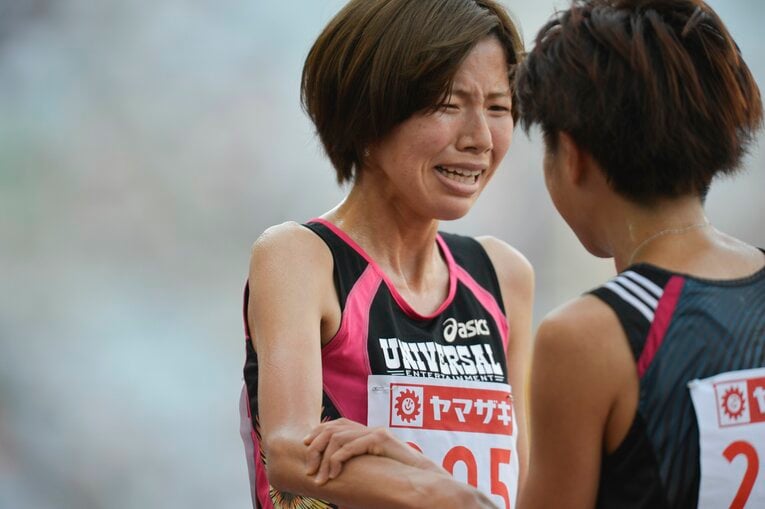 2012年の日本選手権。5000mで優勝し、ロンドン五輪出場を決めた　©BUNGEISHUNJU