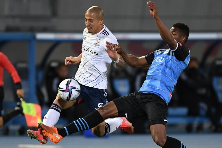 俊足の前田大然もしっかりと抑えきった©Getty Images