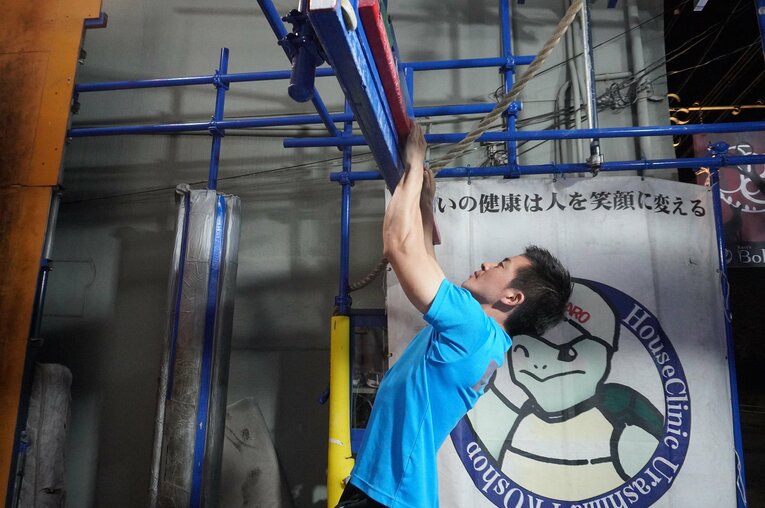 「亀パ」でのトレーニング風景　©NumberWeb