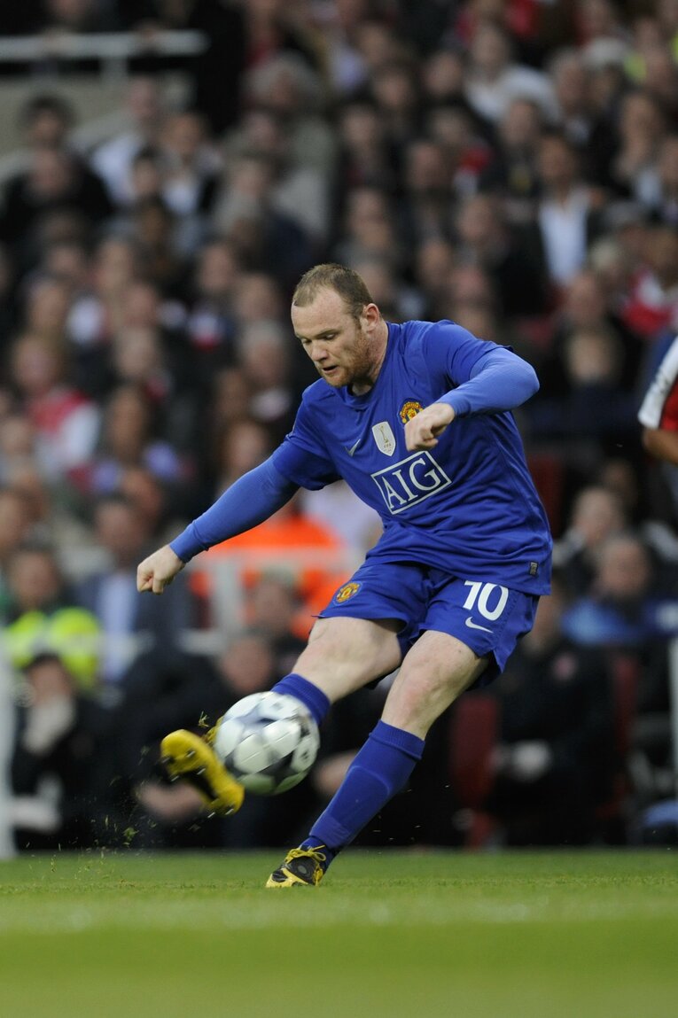 2008年のCL準決勝、アーセナル戦のルーニー　©︎Takuya Sugiyama