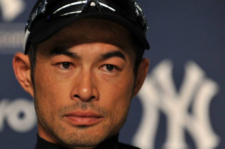電撃的なトレードでマリナーズからヤンキースへと入団したイチロー。当時38歳での決断だった ／ photograph by JIJI PRESS