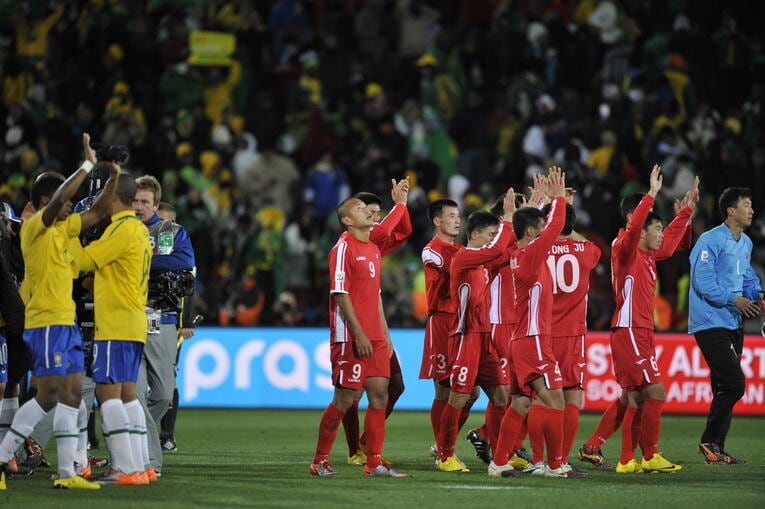 2010南アフリカワールドカップ、ブラジル戦にて　©Takuya Sugiyama/JMPA