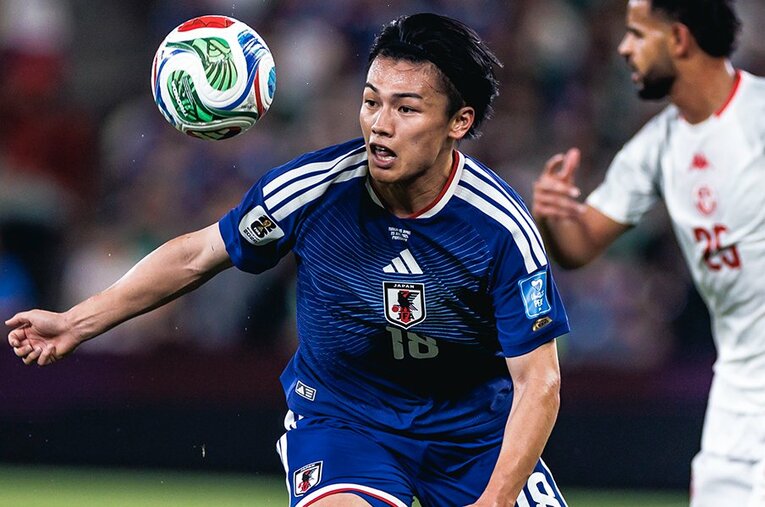 北中米W杯チュニジア戦、上田綺世は殊勲の2ゴール1アシストと結果を残した ／ photograph by Kiichi Matsumoto/JMPA
