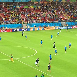 憧れの日本代表の選手たちが目の前でボールを蹴っている……その風景だけでも、感動！