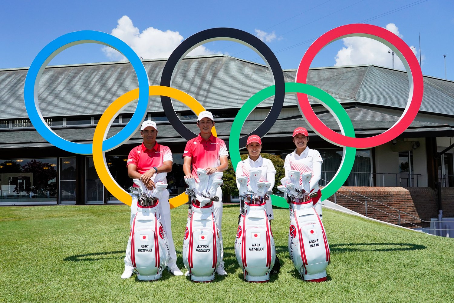 東京五輪日本代表の4名での集合写真 ©Shizuka Minami