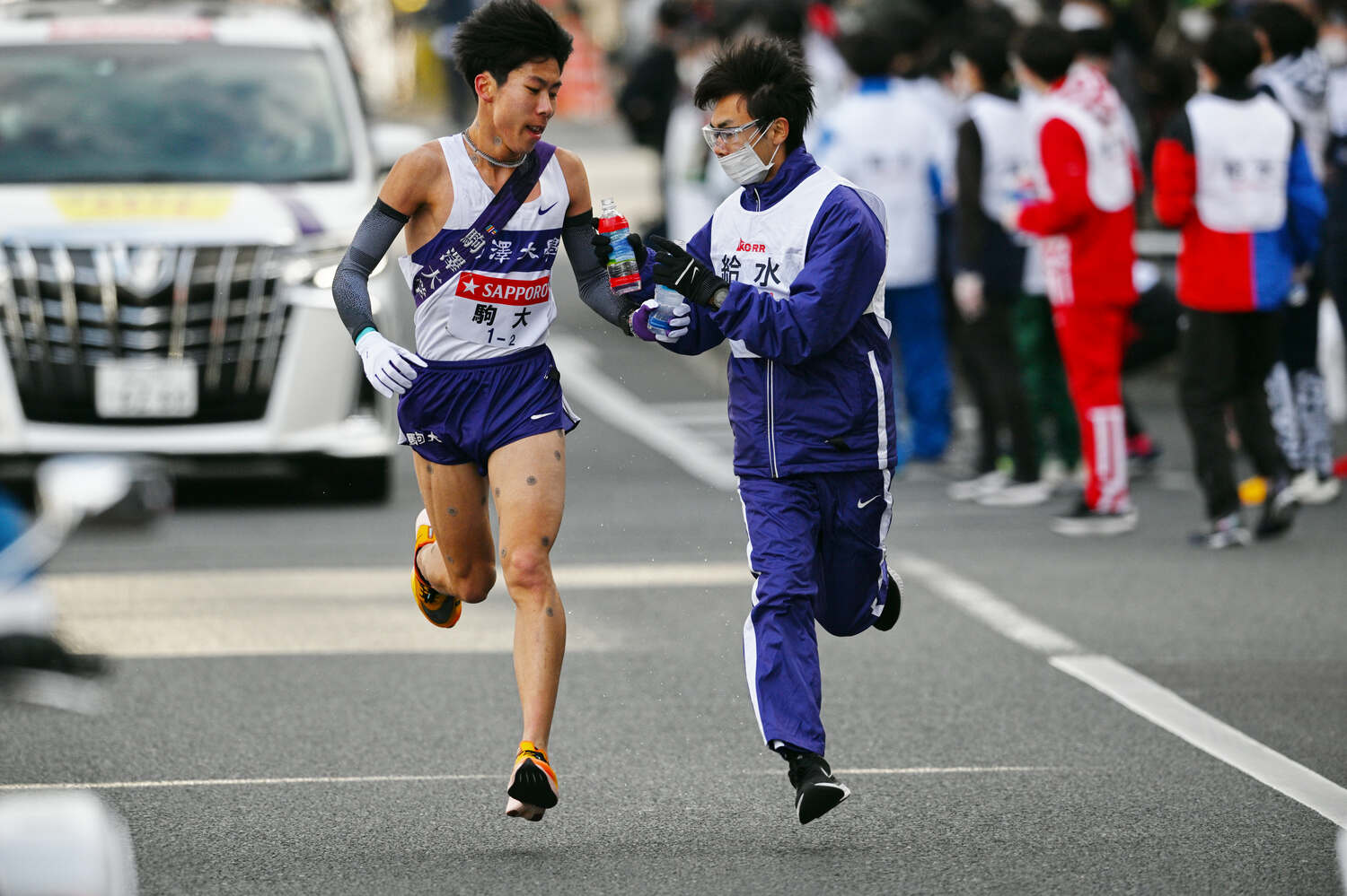 1時間6分13秒の区間賞をマークする快走を見せた田澤　©AFLO