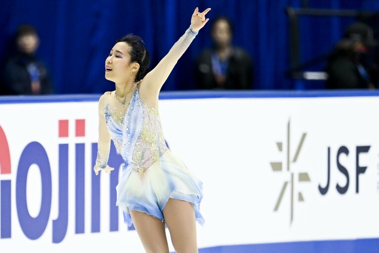 三原舞依のNHK杯フリーの演技　©Asami Enomoto