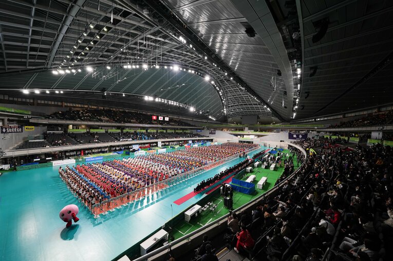 1月5日、1回戦の前に行われた開会式　©︎AFLO SPORT