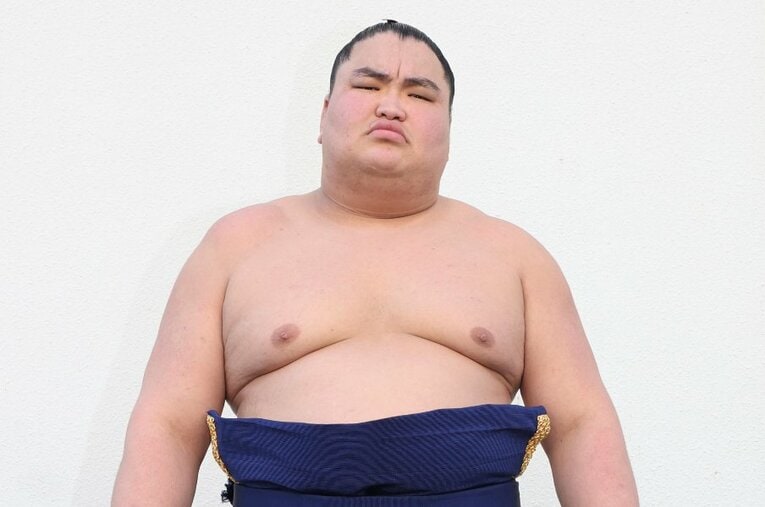 4年半の“研修期間”を経て初場所でデビューを果たした旭富士。7戦全勝で序ノ口優勝を飾り、番付は西序二段8枚目までジャンプアップした ／ photograph by JIJI PRESS