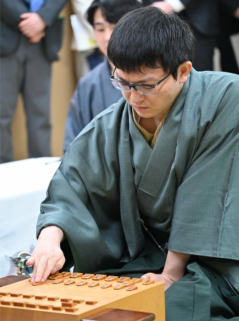 名人戦第1局の対局前の様子　©日本将棋連盟