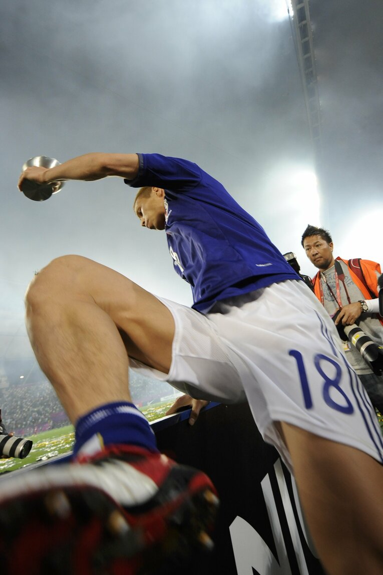 2011年アジア杯での本田圭佑　©Takuya Sugiyama