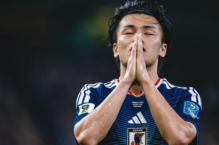 北中米W杯チュニジア戦で2ゴールを決めた上田綺世。7年前、法政大学時代に語っていた“ゴール理論”とは… ／ photograph by Miki Sano