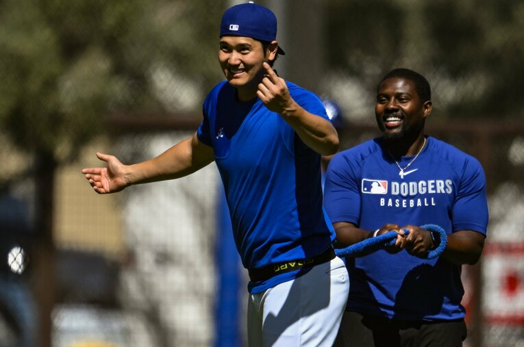 【翔平のカラダはいつから大きくなった？】2025年のスプリングトレーニング時。全3枚の3枚目　©Nanae Suzuki