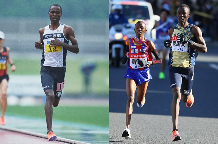 関東インカレで別格の走りを見せたイェゴン・ヴィンセント（東国大）は21年の箱根駅伝でも区間新記録を打ち立てていた ／ photograph by L:Yuki Suenaga R:JMPA