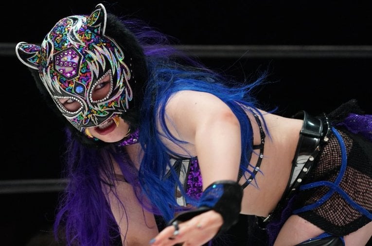 “闇堕ち”したスターライト・キッド。5★STAR GP最終戦では、岩谷との因縁の対決が待っている。 ／ photograph by Essei Hara