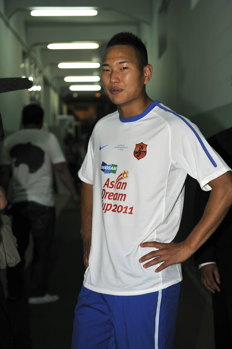 2011年、パク・チソン財団主催のチャリティマッチにて　©Takuya Sugiyama