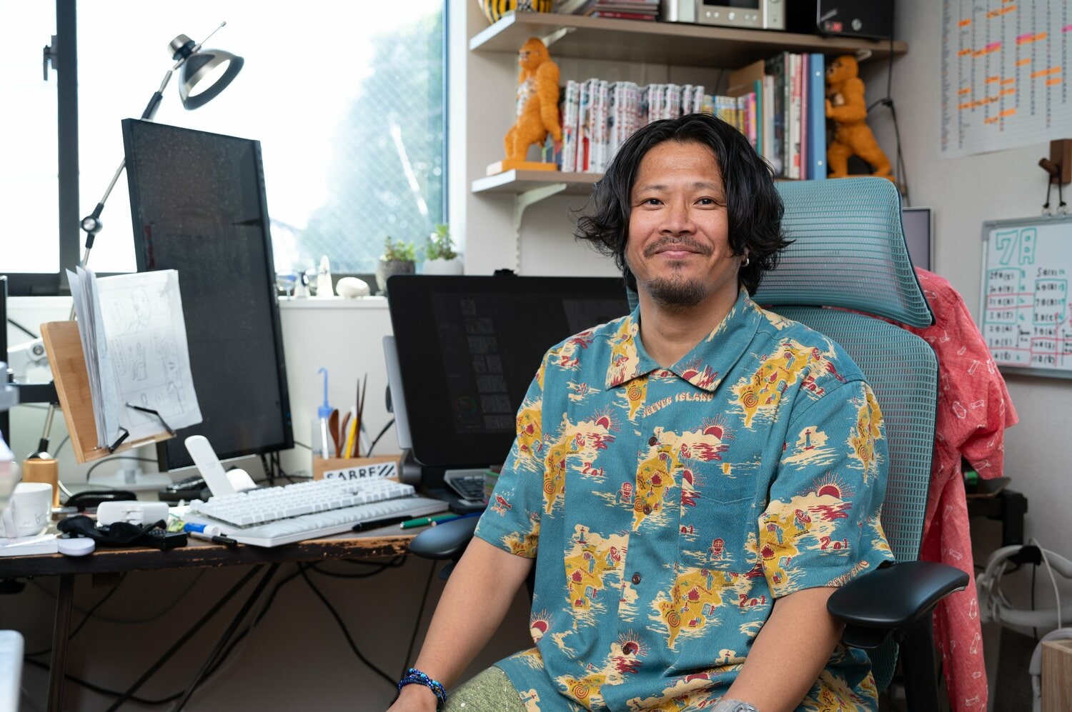 かつては野球専門誌でも仕事をしていたというクロマツさん。高校に野球取材に赴くことも多い ©Tadashi Hosoda