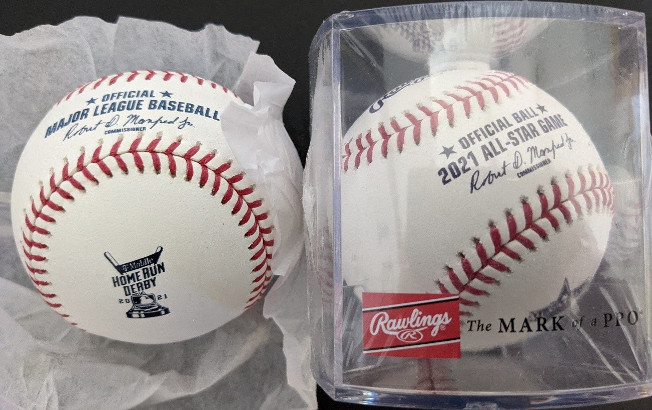 2021MLBオールスター、ホームランダービー、試合で使われる公式球©Aki