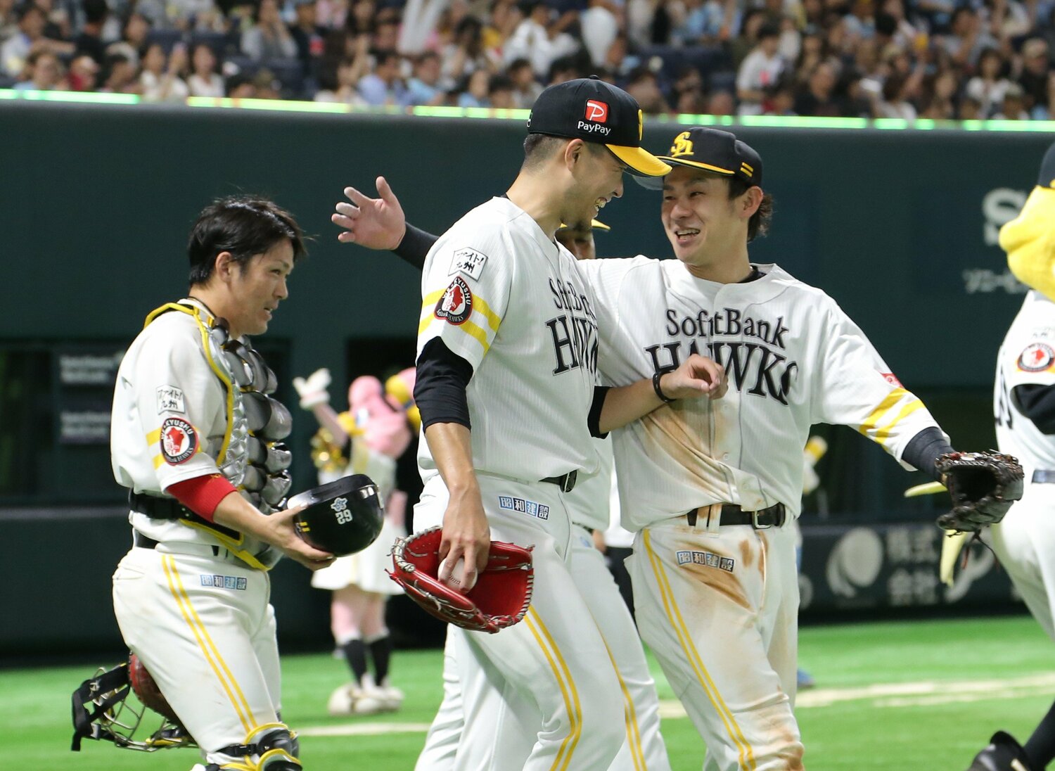 2010年のドラフト、「育成4位」が千賀滉大で、「育成5位」が牧原大成、「育成6位」が甲斐拓也だった ©JIJI PRESS