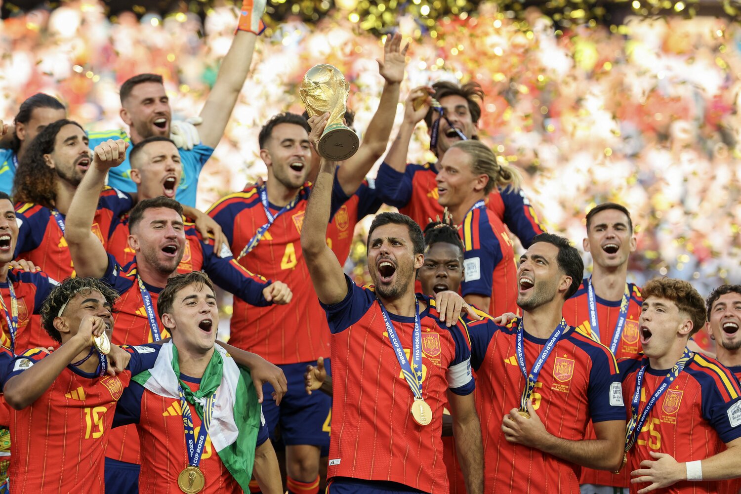 高度な個の技術と攻守の連動性を魅せW杯優勝を掴んだスペイン代表　©JIJI PRESS