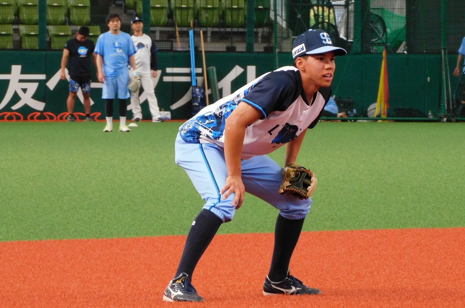 内外野とも守れるユーティリティープレーヤーの髙松 ©Number Web