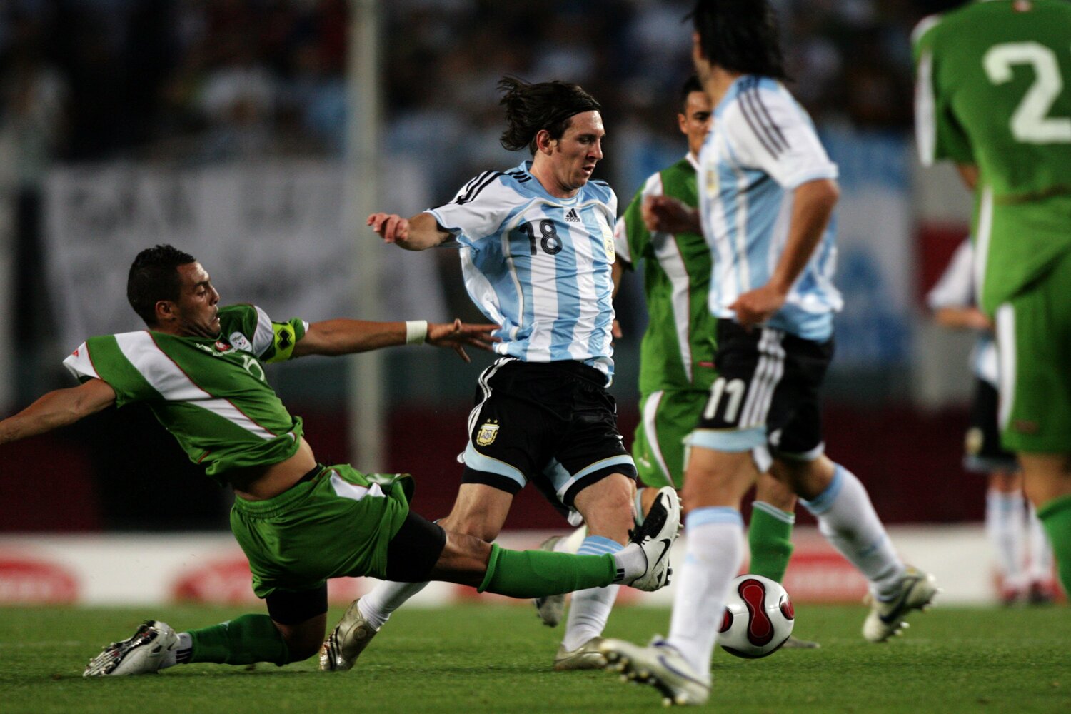 07年6月5日撮影、アルゼンチン代表のメッシ