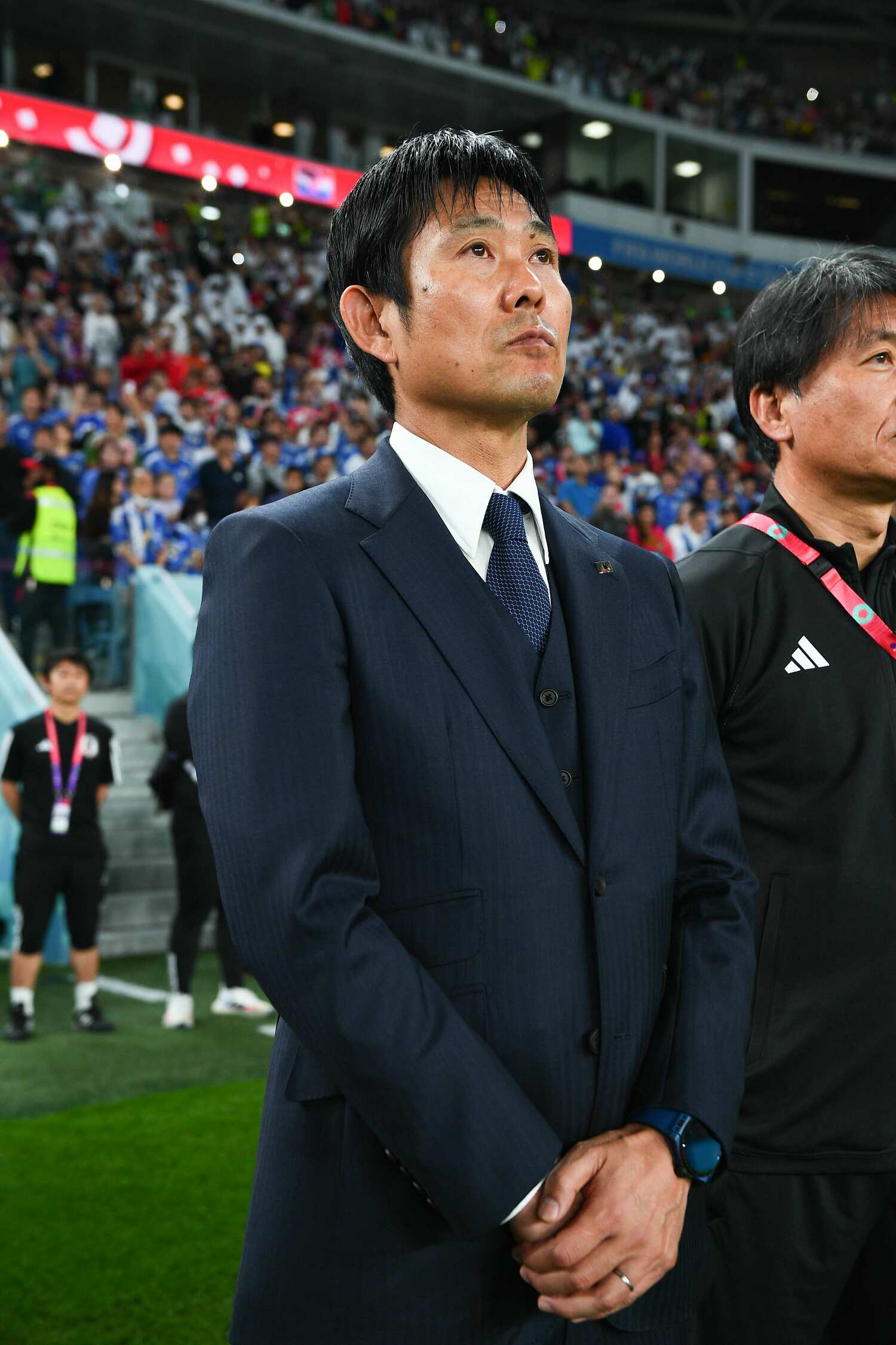 ルドルズ記者は、去就が注目される森保監督の続投をはっきりと支持した　©Takuya Kaneko/JMPA