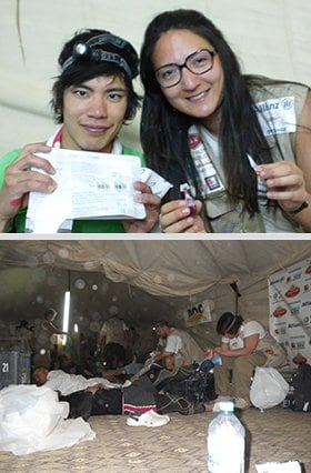 (上)“砂漠のオアシス”エイミー先生 (下)阿鼻叫喚のメディカル・ルーム